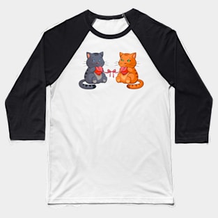 Cat T-Shirt Cats Cat Gift Yin Yang Cats Shirt - Cat Mom Lover Gifts Baseball T-Shirt